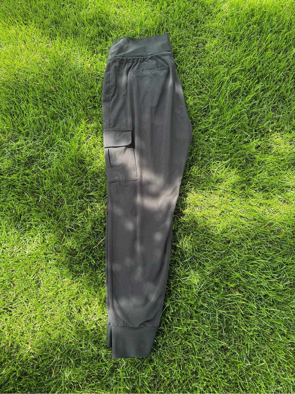 Athleta Black Cargo Joggers with Drawstring Waist
